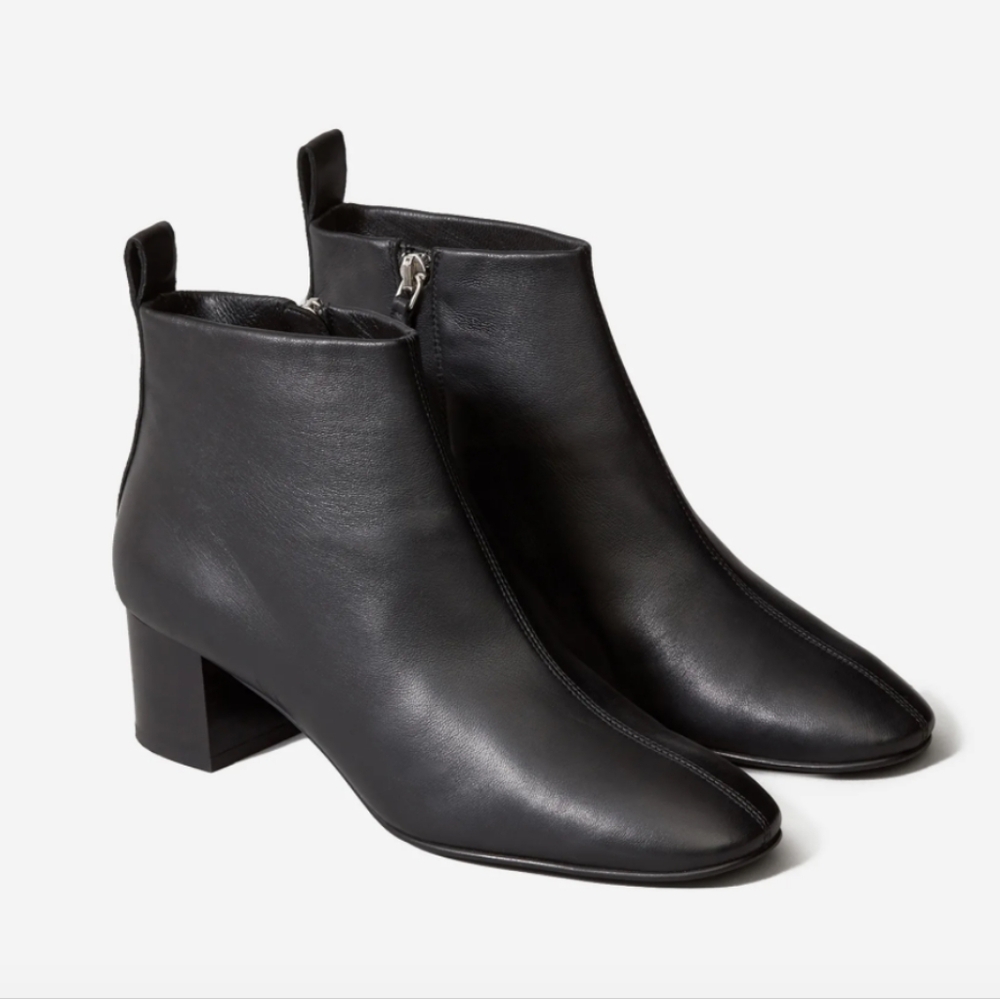 Everlane Black Leather Ankle Boots